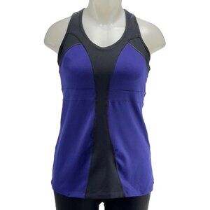 ATHLETA Top Athletic  Sleeveless Purple Black  Women's Size M